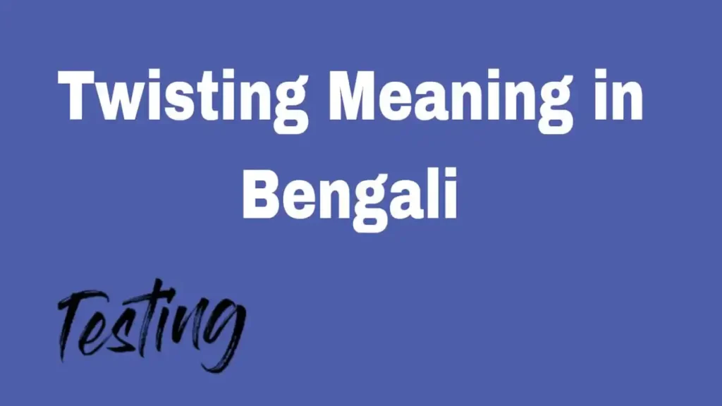 twisting meaning in bengali
