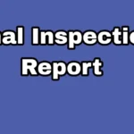 Final inspection report