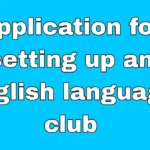 Application for setting up an English language club